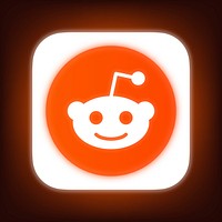 Reddit icon for social media in neon design vector. 13 MAY 2022 - BANGKOK, THAILAND