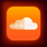 Soundcloud icon for social media in neon design vector. 13 MAY 2022 - BANGKOK, THAILAND