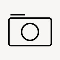 Camera app line icon, minimal design psd