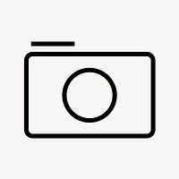 Camera app line icon, minimal design vector