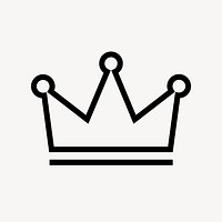 Crown ranking line icon, minimal design vector