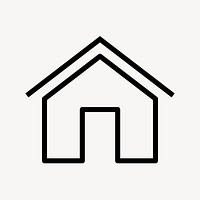 Home line icon, minimal design vector