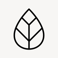 Leaf, environment line icon, minimal design psd