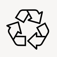 Recycle, environment line icon, minimal design