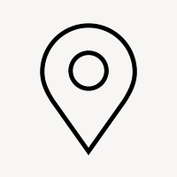 Location pin line icon, minimal design vector