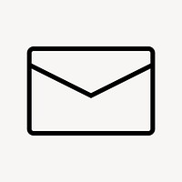 Envelope email line icon, minimal design vector