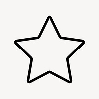 Star shape line icon, minimal design vector