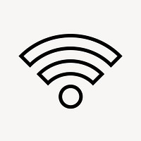 Wifi network line icon, minimal design vector