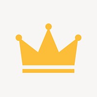 Crown ranking icon, flat graphic vector