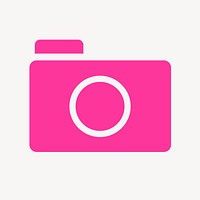 Camera app icon, flat graphic psd