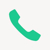 Phone call app icon, flat graphic vector