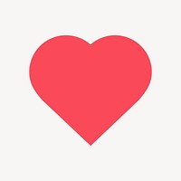 Heart shape icon, flat graphic vector