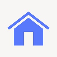 Home icon, flat graphic vector