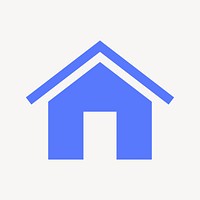 Home icon, flat graphic