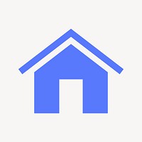 Home icon, flat graphic psd