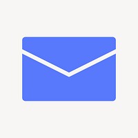 Envelope email icon, flat graphic vector