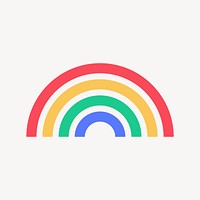 Rainbow icon, flat graphic vector