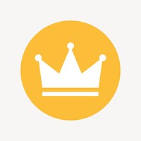 Crown ranking icon, flat graphic vector