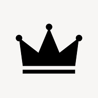 Crown ranking icon, flat graphic vector