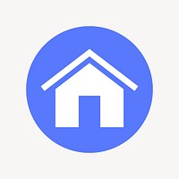 Home icon, flat graphic vector