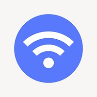 Wifi network icon, flat graphic vector