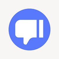 Thumbs down, dislike icon, flat graphic vector