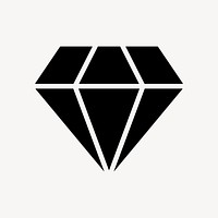 Diamond shape icon, flat graphic vector