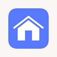 Home icon, flat graphic vector