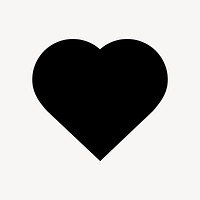 Heart shape icon, flat graphic vector