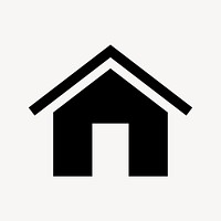 Home icon, flat graphic psd