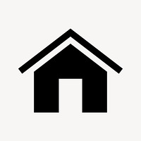 Home icon, flat graphic vector