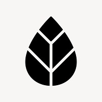 Leaf, environment icon, flat graphic vector