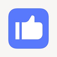 Thumbs up, like icon, flat graphic vector