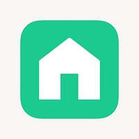 Home icon, flat graphic vector