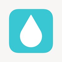 Water drop, environment icon, flat graphic vector