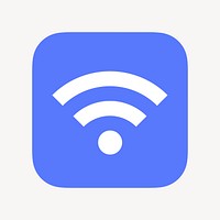 Wifi network icon, flat graphic vector