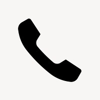 Phone call app icon, flat graphic psd