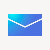 Envelope email icon, aesthetic gradient design vector