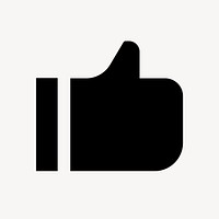 Thumbs up, like icon, flat graphic vector