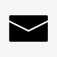 Envelope email icon, flat graphic vector