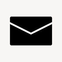 Envelope email icon, flat graphic psd