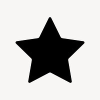 Star shape icon, flat graphic vector