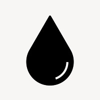 Water drop, environment icon, flat graphic vector