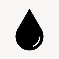 Water drop, environment icon, flat graphic psd