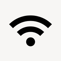 Wifi network icon, flat graphic vector