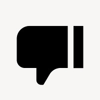 Thumbs down, dislike icon, flat graphic vector