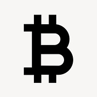 Bitcoin cryptocurrency icon, flat graphic vector