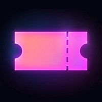 Voucher, ticket icon, neon glow design vector