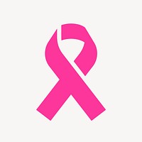 Ribbon icon, cancer awareness, flat design vector