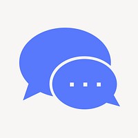 Speech bubble icon, text message, flat design vector